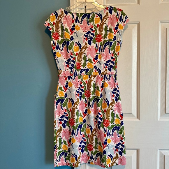 Boden Florrie dress in Ivory Oriental Bird color way in size 4 - Picture 3 of 5